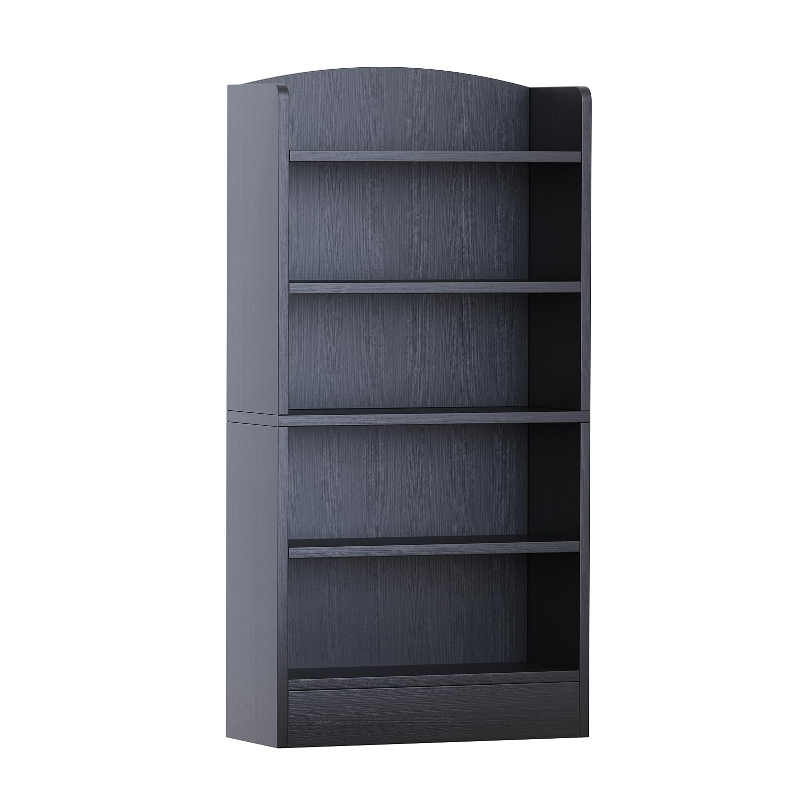 LERIJN 5 Tier Bookshelf for Bedroom, 47"" Wood Tall Bookcases and Bookshelves. Floor Standing Book Shelf Display Storage Shelves for Bedroom Library Living Room Home Office, Black