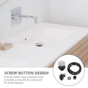 3 sets Garbage Disposal Parts Kit Garbage Disposal Button Garbage Disposal Bathtub Brushed Nickel