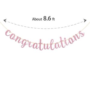 Dalaber Congratulations Banner,Congratulations Banner for Anniversary/Graduation,2024 Congratulations Graduation Party Decorations for College Graduation Party Decorations Supplies-Pink