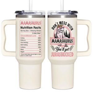 couple fox christmas gifts for mom, wife - mom gifts - gifts for mom from daughter, son, kids - mothers day, birthday gift for mom, mama gifts - mom tumbler with handle 40oz