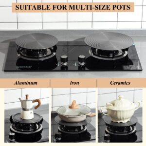 Tujoe 3 Pcs Simmer Plate Heat Diffuser for Gas Stove 7.8/9.5/11'' Round Stove Diffuser Fast Defrosting Tray Simmer Ring Plate Multifunctional Thawing Plate for Gas Stovetop Pot Protection