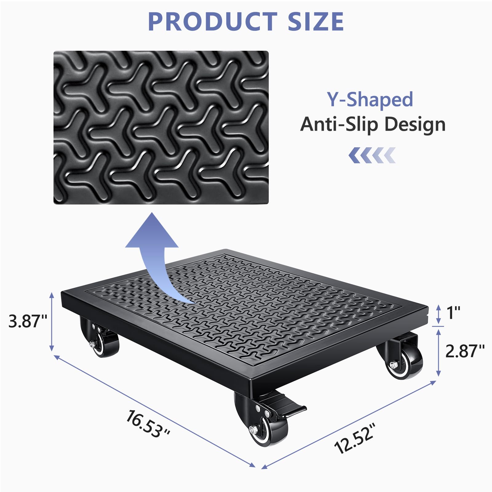 KEDSUM Furniture Dolly with 4 Wheels, 2000LBS, Capacity 32 in. x 25 in. Two Pack