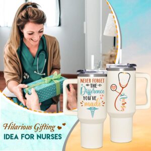 Nurse Gifts for Women - Nurses Week Gifts, Nursing Graduation Gifts - Mothers Day Gifts for Nurses - Birthday Nursing Gifts - Christmas Nurse Practitioner Gifts - New Nurse 40Oz Tumbler With Handle