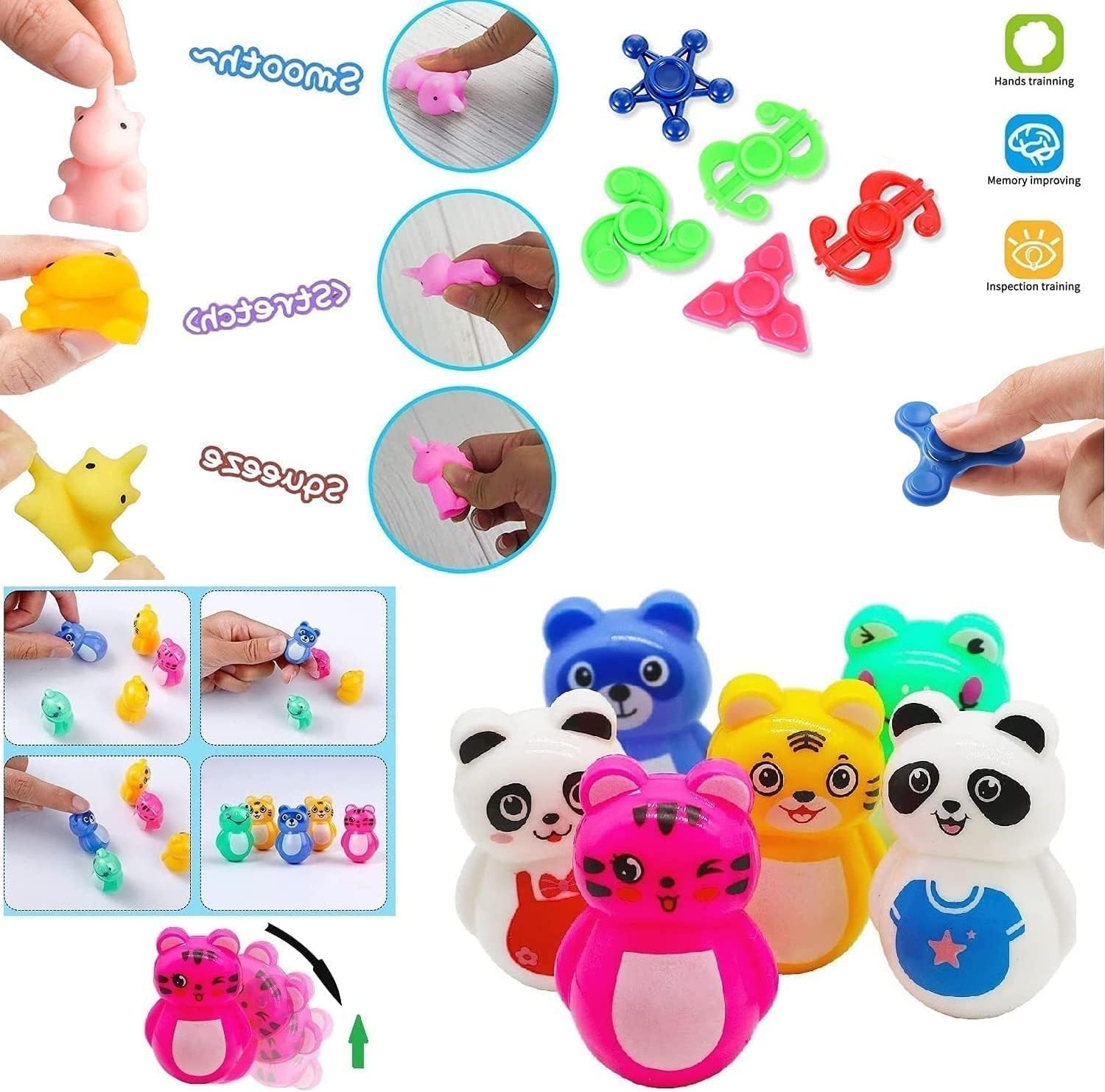 Aowrebu 116 PCS Party Favors for Kids 4-8 8-12, Pop Fidget Toys, Treasure Box Toys, Pinata Filler, Goodie Bag Stuffers, Treasure Chest, Carnival Prizes, Prize Box Toys for Kids Classroom