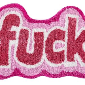 RoomTalks Funny Cute Pink Bathroom Rugs Bath Mat Non Slip Washable 2x3 Small Rugs for Bedroom Dorm Kitchen Trendy Fun Funky Cool Aesthetic Bedside Accent Rug