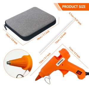 Mini Glue Gun, NUKEAL Hot Glue Gun Kit with EVA Carrying Case and 24 PCS Glue Sticks for Crafts, School DIY Arts, and Home Repair (20 Watts, Orange)