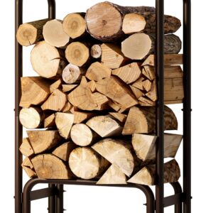 Fire Beauty Firewood Rack Log Holder,Log Storage Holder,Storage Rack,Firewood Stacker for Fireplace Indoor Outdoor(Small)