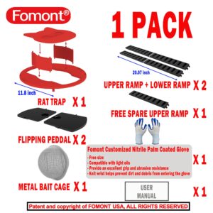 Fomont 2024 New Upgraded Bucket Lid Mouse Trap-Metal Bait Cage-Auto Reset-5 Gallon Bucket Fit-Humane-Indoor Outdoor-Rat Trap