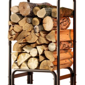 Fire Beauty Firewood Rack Log Holder,Log Storage Holder,Storage Rack,Firewood Stacker for Fireplace Indoor Outdoor(Small)