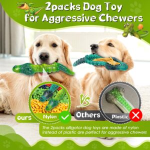 Jeefome Large Dog Chew Toys: 2 Packs Indestructible Dog Toys for Aggressive Chewers - Tough Dog Toys for Large Breeds