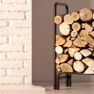 Fire Beauty Firewood Rack Log Holder,Log Storage Holder,Storage Rack,Firewood Stacker for Fireplace Indoor Outdoor(Small)