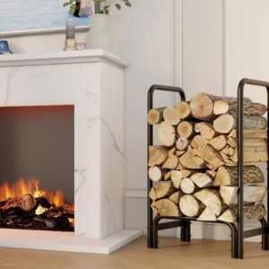 Fire Beauty Firewood Rack Log Holder,Log Storage Holder,Storage Rack,Firewood Stacker for Fireplace Indoor Outdoor(Small)