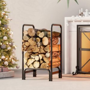 Fire Beauty Firewood Rack Log Holder,Log Storage Holder,Storage Rack,Firewood Stacker for Fireplace Indoor Outdoor(Small)