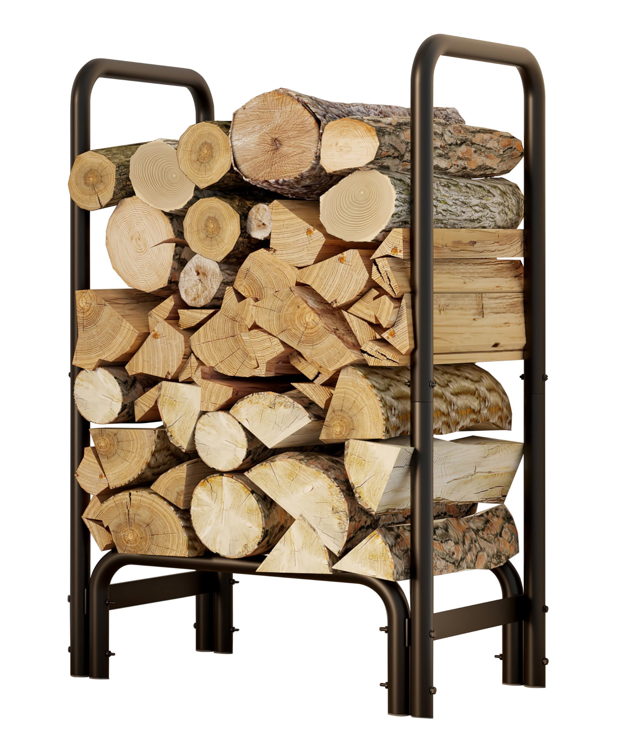 Fire Beauty Firewood Rack Log Holder,Log Storage Holder,Storage Rack,Firewood Stacker for Fireplace Indoor Outdoor(Small)