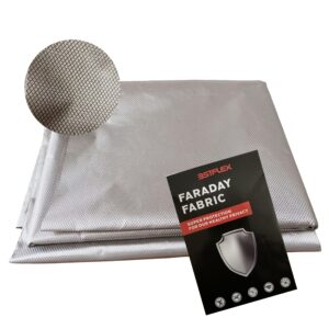 faraday fabric nickel copper faraday blocking cloth 43.3"x59" material protection fabric for diy faraday cage, box, curtains