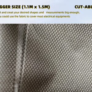 Faraday Fabric Nickel Copper Faraday Blocking Cloth 43.3"x59" Material Protection Fabric for DIY Faraday Cage, Box, Curtains