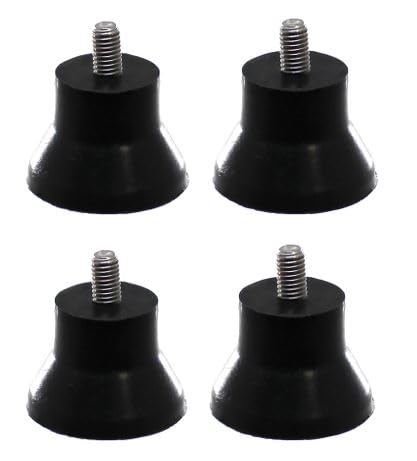 National Band Saw Company Foot, 4 Pack 8MM Thread, Fitting Berkel Slicers 827A, 829A Replaces 01-40829E-00093, 01-400827-00093, Black, US182