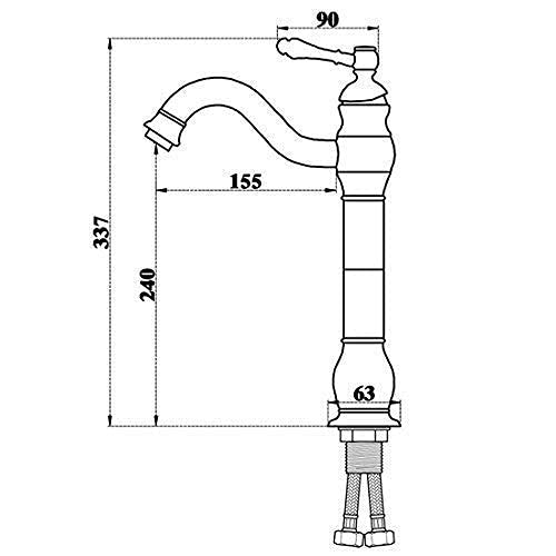 Faucets,Modern Kitchen Faucet Brass Hot and Cold Faucet Mixer Tap Bathroom Sink Mixer Taps Bathtub Mixer Taps (Oil) (Oil)