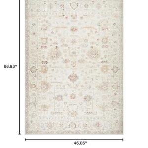 Livabliss x Our PNW Home Spokane Updated Traditional Area Rug, 3'10" x 5'7", Off-White