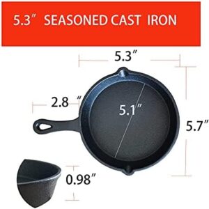 MYETCHEY Personalized Engraved Cast Iron Pan, Customized Cast Iron Skillet, Pre-Seasoned Cast Iron Pan, Cooking Pan for Stovetop, Baking Pan, Kitchen Tool, Wedding Gift (Campbell)