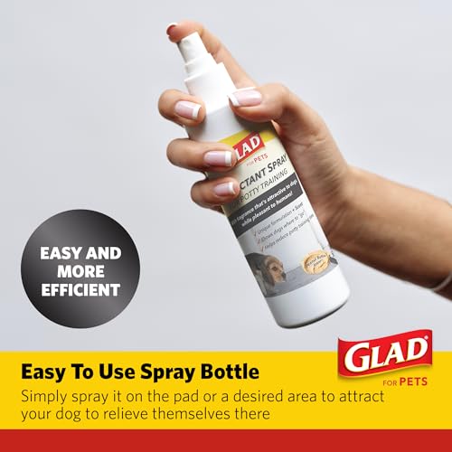 Glad for Pets Attractant Spray for Potty Training Dogs & Puppies, Peanut Butter Scent, 16oz - Effective Dog Potty Training Spray, Indoor or Outdoor Dog Potty Training Aid, 16oz Bottle