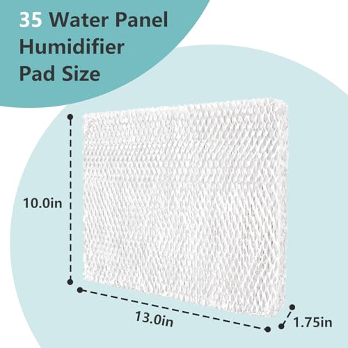 Sxkxm HC26E1004 Humidifier Pad 35 Water Panel Humidifier Filter Replacement for Honeywell Models HE260, HE265, HE360, HE365 (2 Pack)