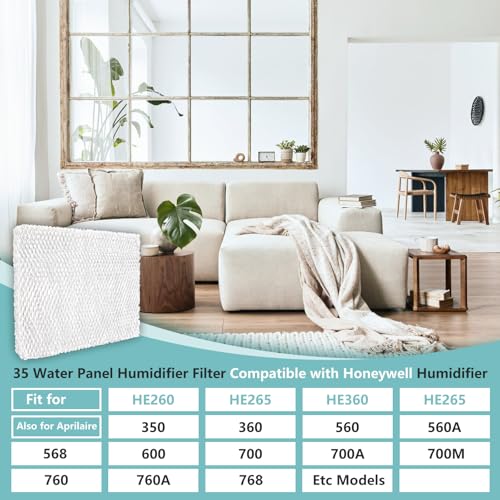 Sxkxm HC26E1004 Humidifier Pad 35 Water Panel Humidifier Filter Replacement for Honeywell Models HE260, HE265, HE360, HE365 (2 Pack)