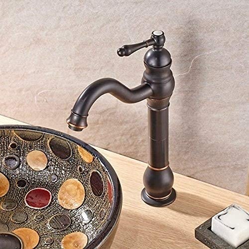 Faucets,Modern Kitchen Faucet Brass Hot and Cold Faucet Mixer Tap Bathroom Sink Mixer Taps Bathtub Mixer Taps (Oil) (Oil)