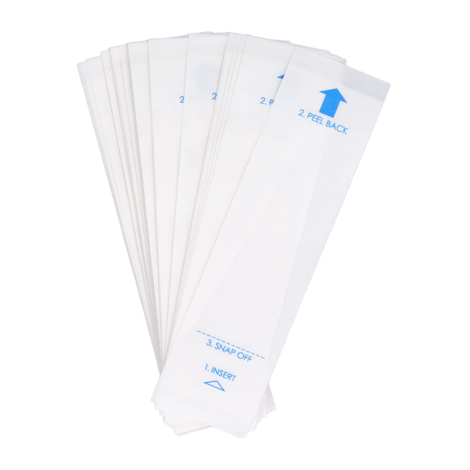 50PCS Disposable Thermometer Probe Cover Set, PE Film Paper 9.5x2.5cm, Accurate for Digital Thermometer