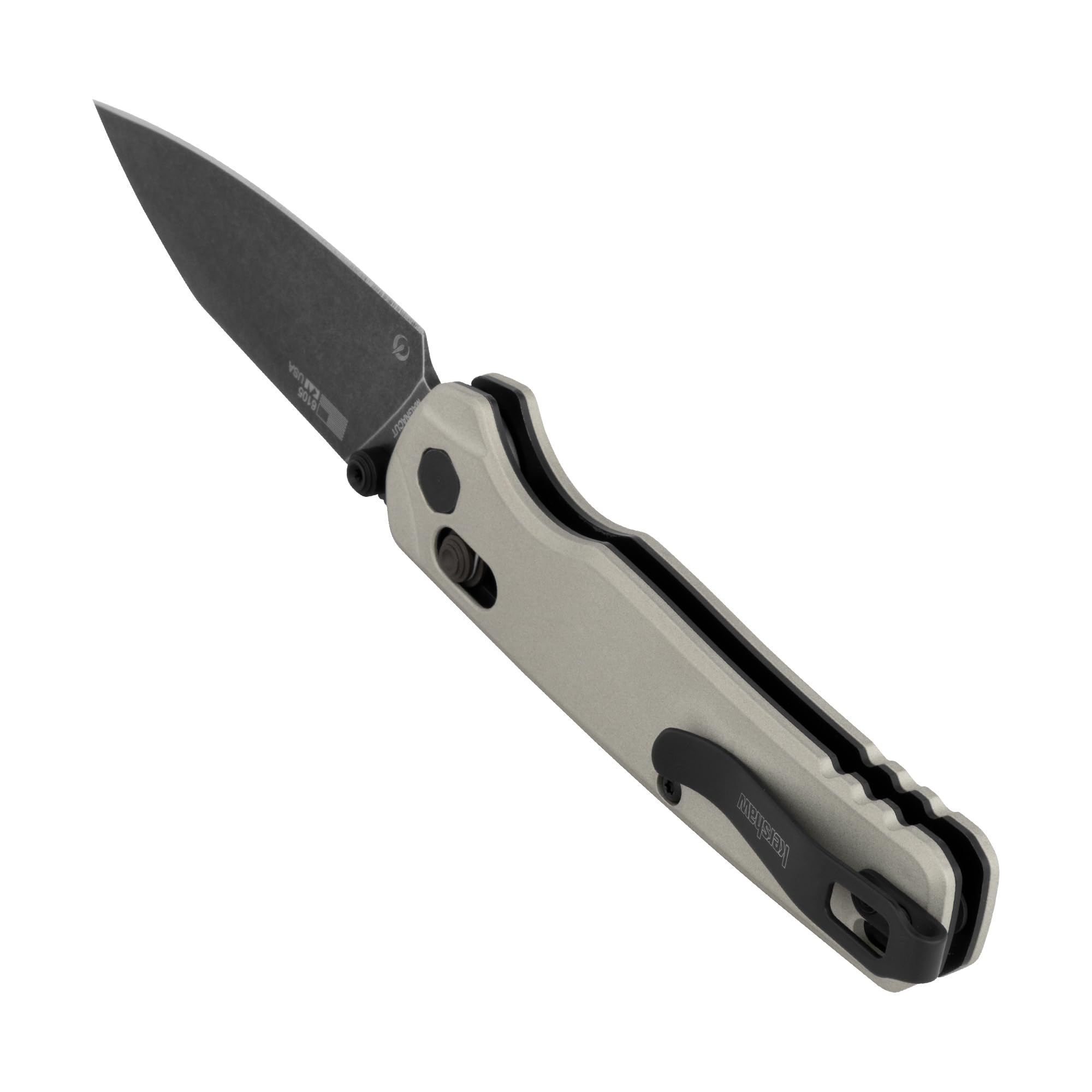 Kershaw Bel Air Pocket Knife, Made in the USA, 3.4 inch CPM MagnaCut Steel Blade, EDC Design, Duralock Locking Mechanism, Manual Folder, Black Cerakote Blade, Pocketclip