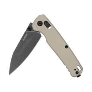 kershaw bel air pocket knife, made in the usa, 3.4 inch cpm magnacut steel blade, edc design, duralock locking mechanism, manual folder, black cerakote blade, pocketclip