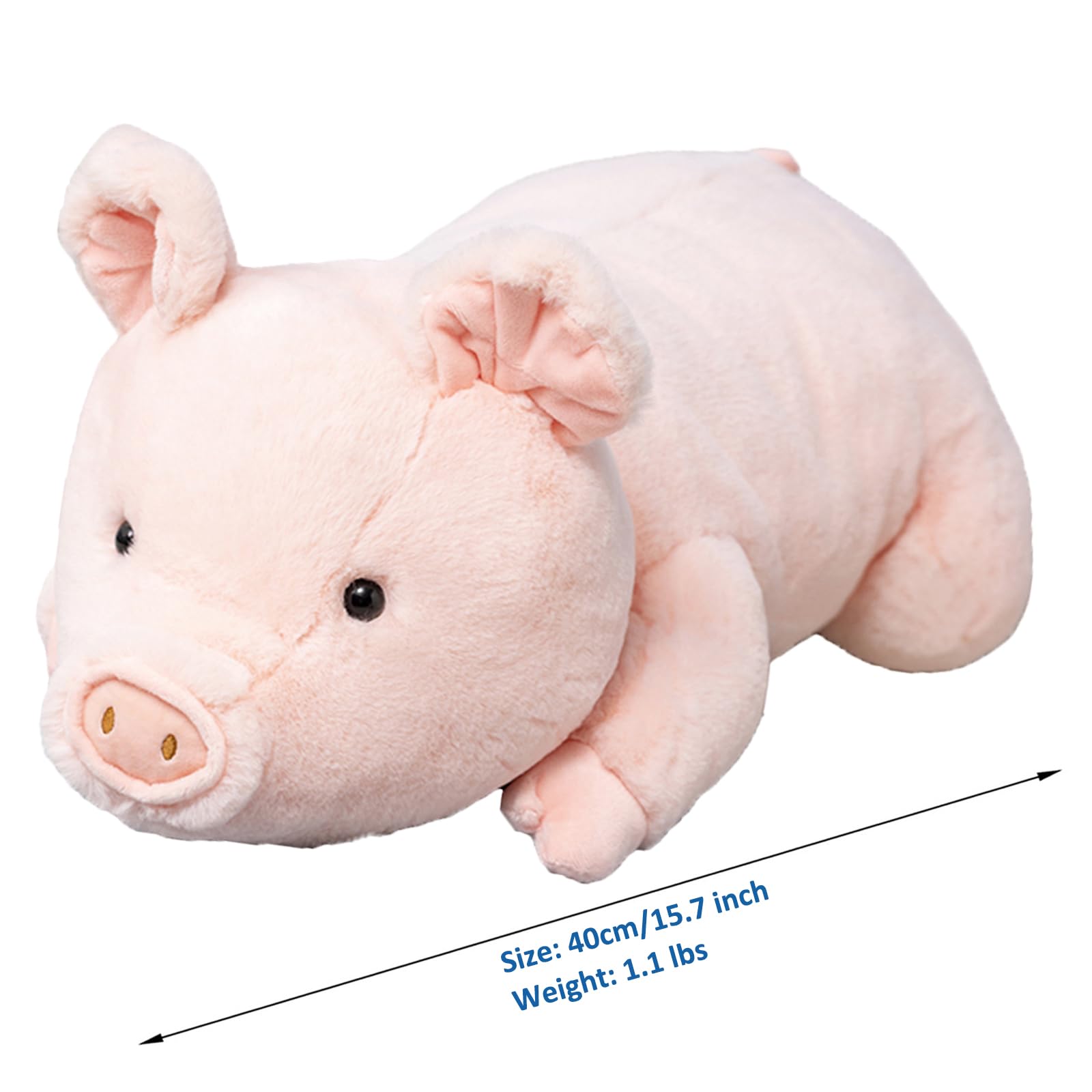 Fawowe Weighted Stuffed Animals, Weighted Pig Stuffed Animal Cute Pig Weighted Plush Animals Hugging Pillow Toy Gifts for Adults and Kids, 15.7 inch