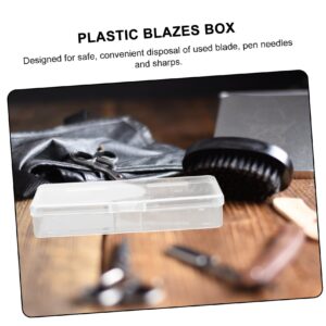 10pcs Boxes Blade Case Razor Disposable Storage Container Storage Case Blade Disposal Organiser Blade Disposal Bucket Earring Razors Junk Box Fishing Gear Plastic