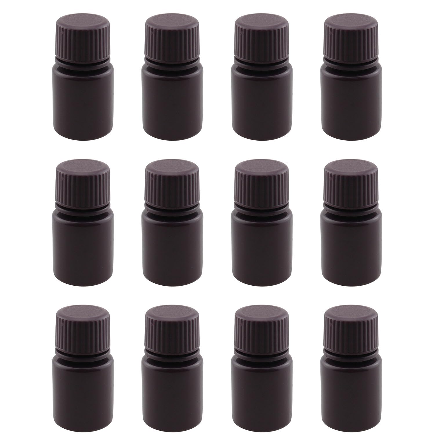 JCBIZ 12PCS 15ml Reagent Bottle Liquid Storage Container Plastic Lab Bottles Sample Bottles