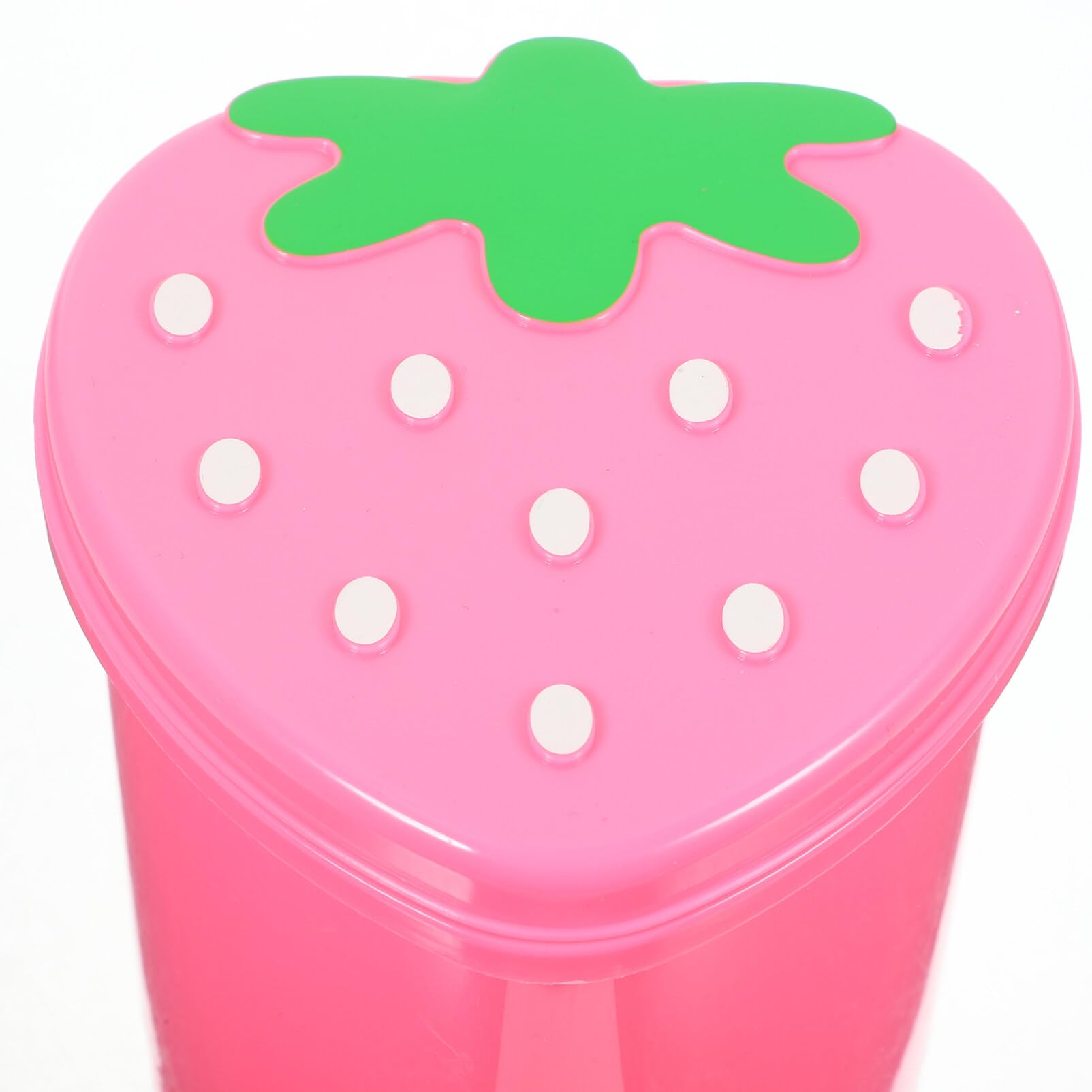 Kichvoe Strawberry Trash Can Cute Trash Can Desktop Trash Can Mini Pink Garbage Can Strawberry Countertop Wastebasket for Desk Bathroom Bedroom Kitchen Office