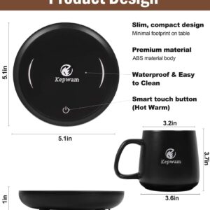 Coffee Mug Warmer & Mug Set with 2 Temp Settings, Coffee Lovers Present for Women Men, Coffee Cup Warmer with Auto Shut Off, Coffee Warmer for Christmas Day, Birthday, Valentine's Day Present