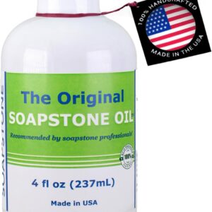 The Original Soapstone Oil ™ - Food Safe Blend of Natural Oils Soapstone - Kitchen Countertop Cutting Board Finish Wax - Organic Safe Less Frequent Oiling (4 oz)