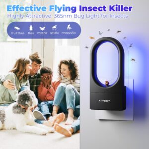 X-PEST Flying Insect Trap 2 Packs, Fly Trap Captures Houseflies Gnats Flies and Mosquitos Moths with 8 Refill Glue Board Indoor Bug Trap