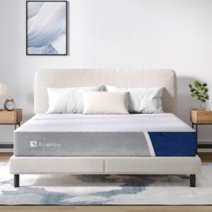 avenco king size mattress, 14 inch king mattress with gel memory foam, medium firm, mattress in a box, pressure relief & motion isolation, certipur-us certified