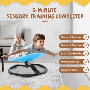 Zhenx Spinning Chair for Kids, Autism Kids Swivel Chair, Kids Sensory Chair, Spinning Chair for Autistic Kids & ADHD Children, Sit and Spin Training Body Coordination(Blue)