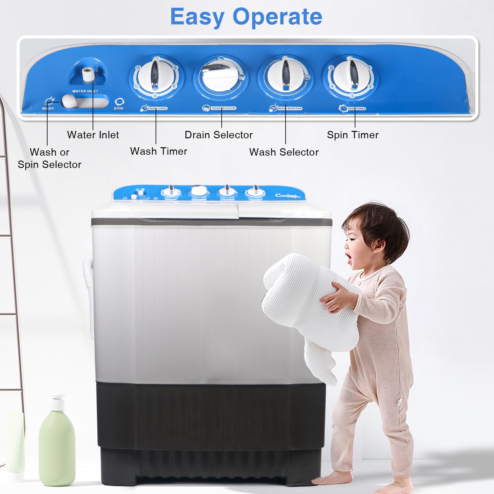 EUASOO XPB70-2208SA Portable Washing