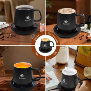 Coffee Mug Warmer & Mug Set with 2 Temp Settings, Coffee Lovers Present for Women Men, Coffee Cup Warmer with Auto Shut Off, Coffee Warmer for Christmas Day, Birthday, Valentine's Day Present