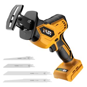 cordless reciprocating saw for dewalt 20v battery, 3 variable speed 0-3500 brushless recipro saw, tool-free blade change, 4 saw blade potable recipro saw kit for wood/metal/pvc cuts - tool only