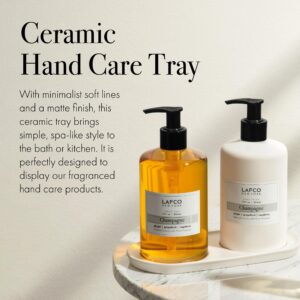 LAFCO New York Ceramic Hand Care Tray - Display Fragranced Hand Care Products - Matte Finish