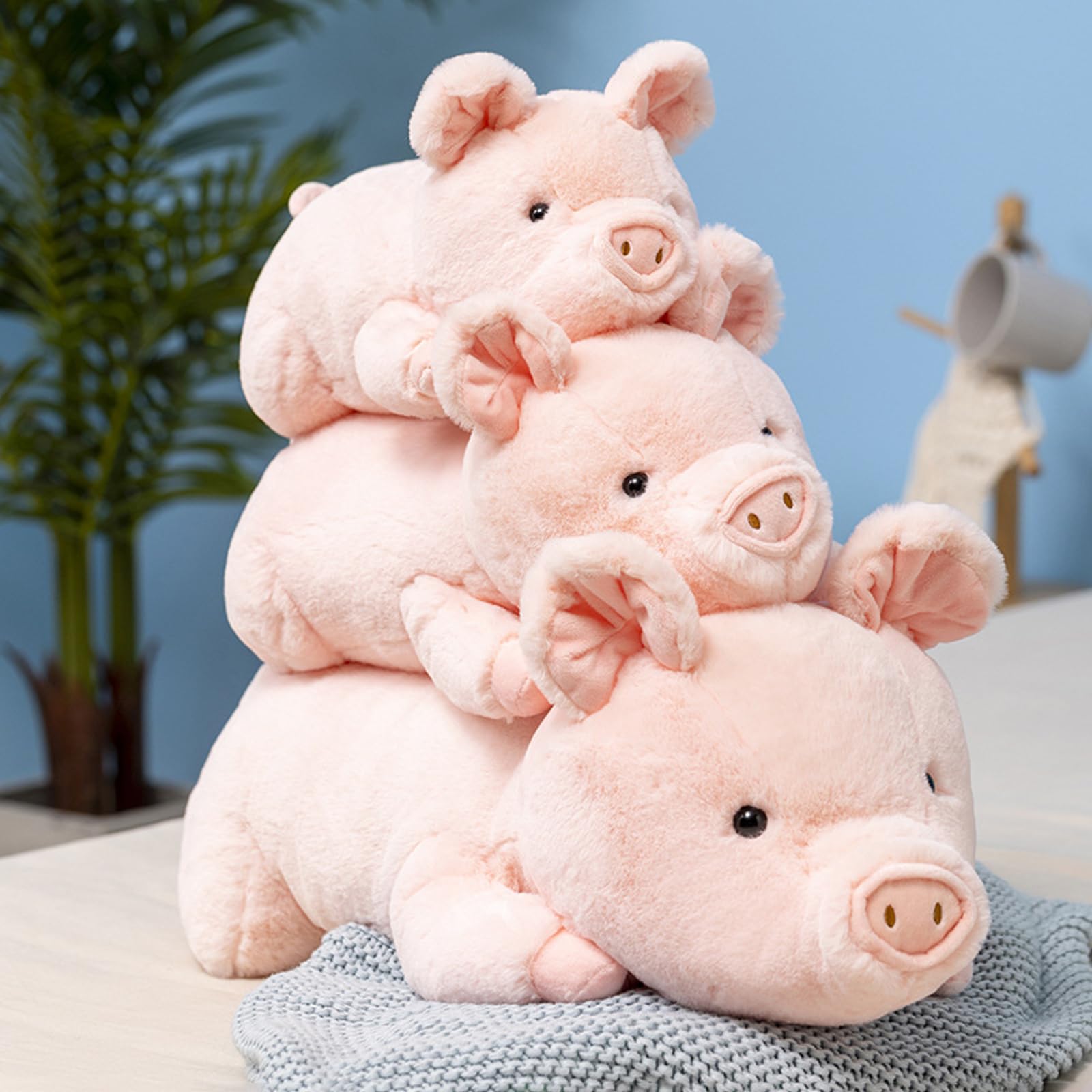 Fawowe Weighted Stuffed Animals, Weighted Pig Stuffed Animal Cute Pig Weighted Plush Animals Hugging Pillow Toy Gifts for Adults and Kids, 15.7 inch