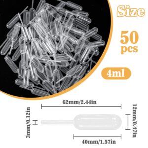 MAQIHAN 50 Plastic Pipettes Dropper for Cupcakes - 4ml Disposable Cupcake Pipettes Cupcake Injector Mini Pipettes Pippets Disposable Droppers Pipets Liquor Alcohol Infuser Small Strawberry Pippettes