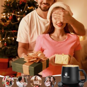 Coffee Mug Warmer & Mug Set with 2 Temp Settings, Coffee Lovers Present for Women Men, Coffee Cup Warmer with Auto Shut Off, Coffee Warmer for Christmas Day, Birthday, Valentine's Day Present