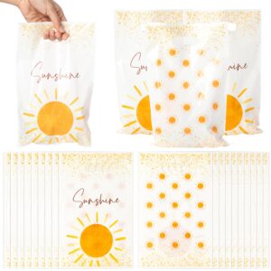 bzaber boho sun party favor bag - 50pcs sunshine gift plastic bags first trip around the sun party favor bags groovy hippie boho treat bag for kids sunshine party decor birthday candy bags baby shower