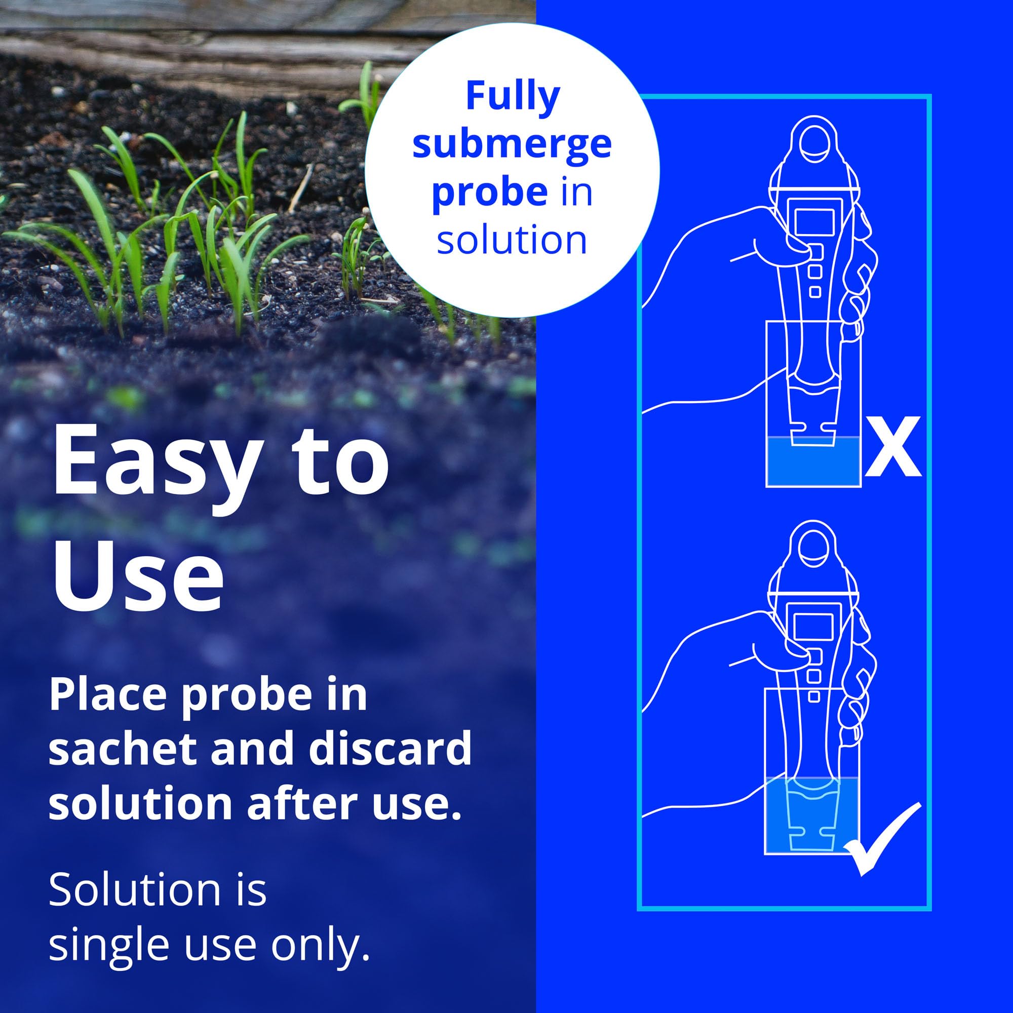 Bluelab pH 7.0 Calibration Solution Sachets - Ideal for pH pH Pens & pH Probes for Precise Meter & Probe Accuracy, 18 ml Each, for Hydroponics, Gardening, Growing Tents - 30 Sachet Box