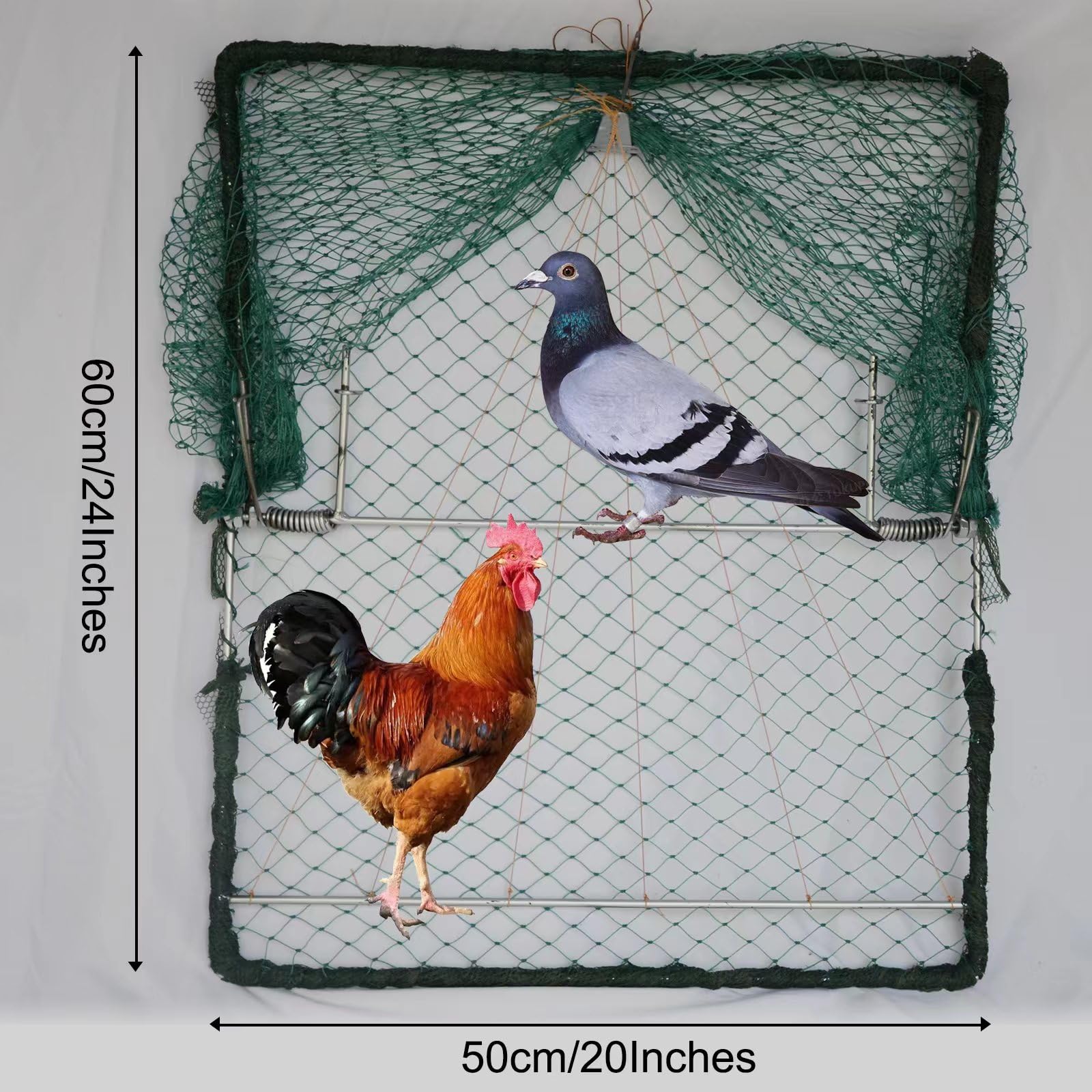 Bird Net Dird Net Trap Live Dove Mousetrap Rabbit Hunting Quail Cage Sparrows Squirrels Trapping Bird Trap 24''X20''